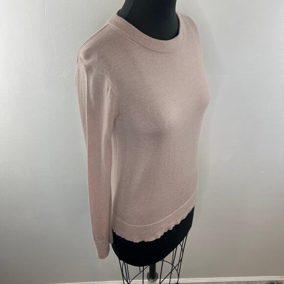 CLUB MONACO Wool Sweater Beige Long Sleeve Crewneck Knit Pullover Size XS - Picture 5 of 11
